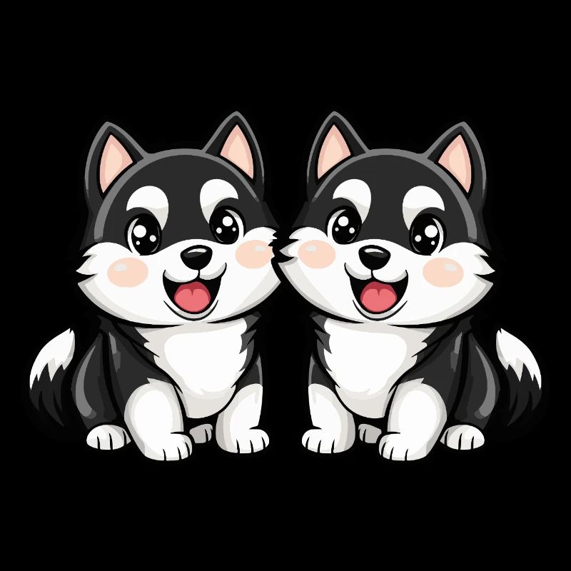Husky Hund Comic