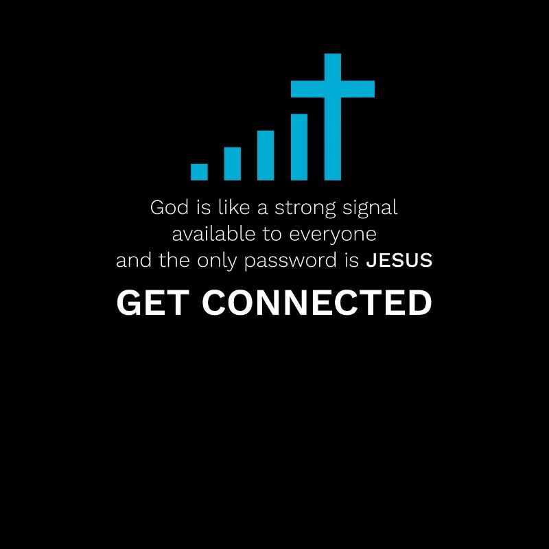 Jesus Tshirt Get Connected Gift Christian Cross