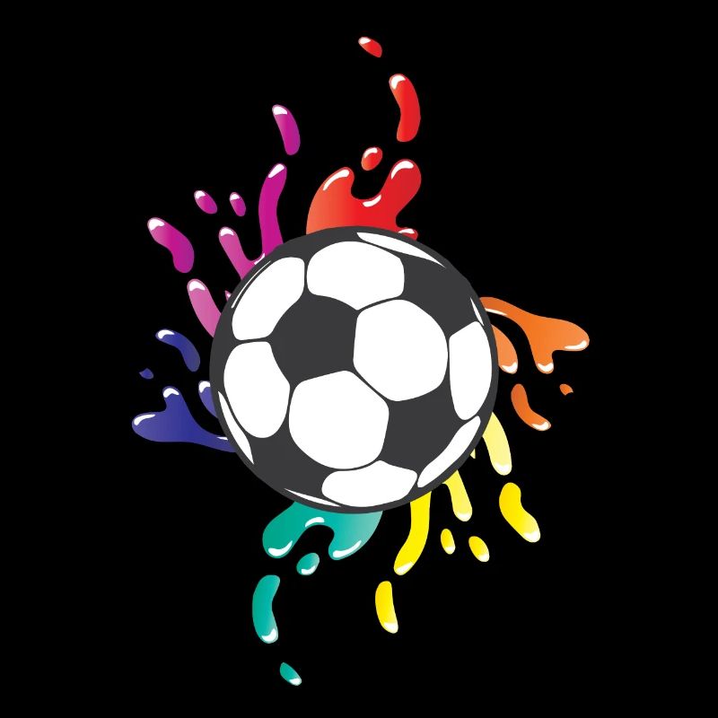 Fußball bunte Farbspritzer