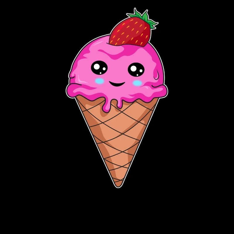 Cooles Erdbeer Eis Funny strawberry Ice cream