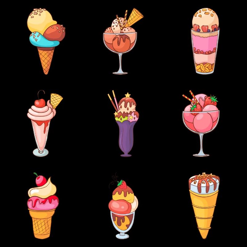 Crème glacée, crème glacée, crème glacée, crème glacée, boule, crème glacée, sundae