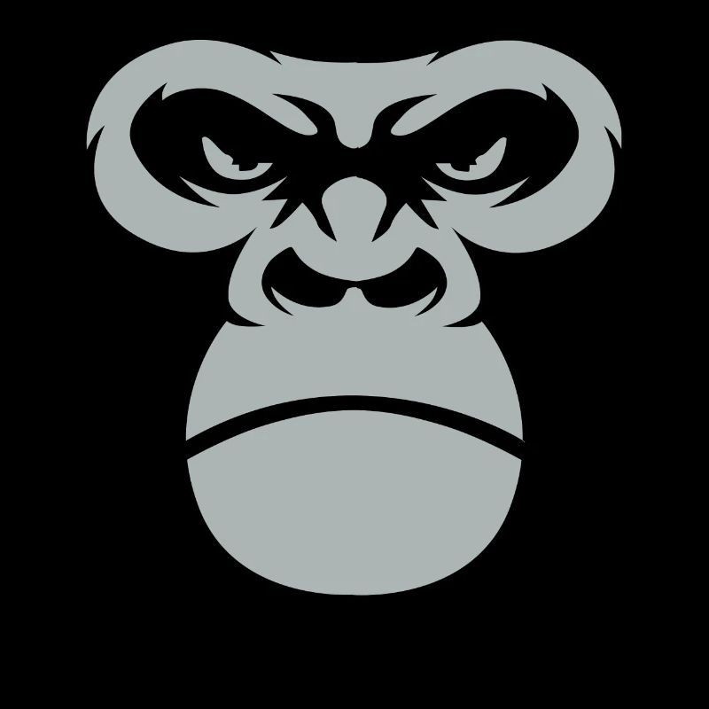 Gorille visage dos d’argent singe cadeau