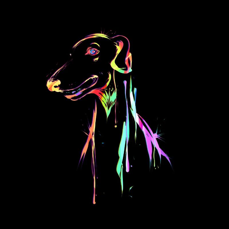 Cadeau d'amant de chien multicolore Greyhound