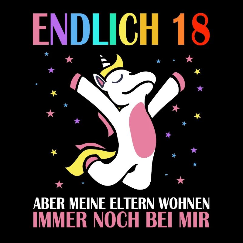 18. Geburtstag Einhorn Endlich 18 Unicorn Geschenk