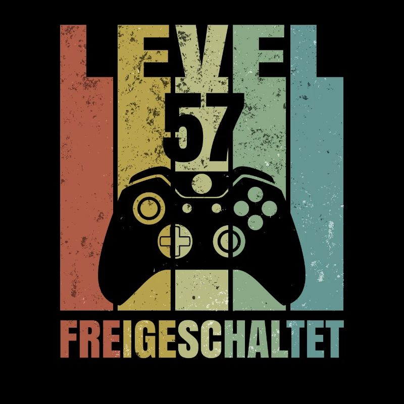 Level 57 freigeschaltet Geburtstagsshirt Geschenk
