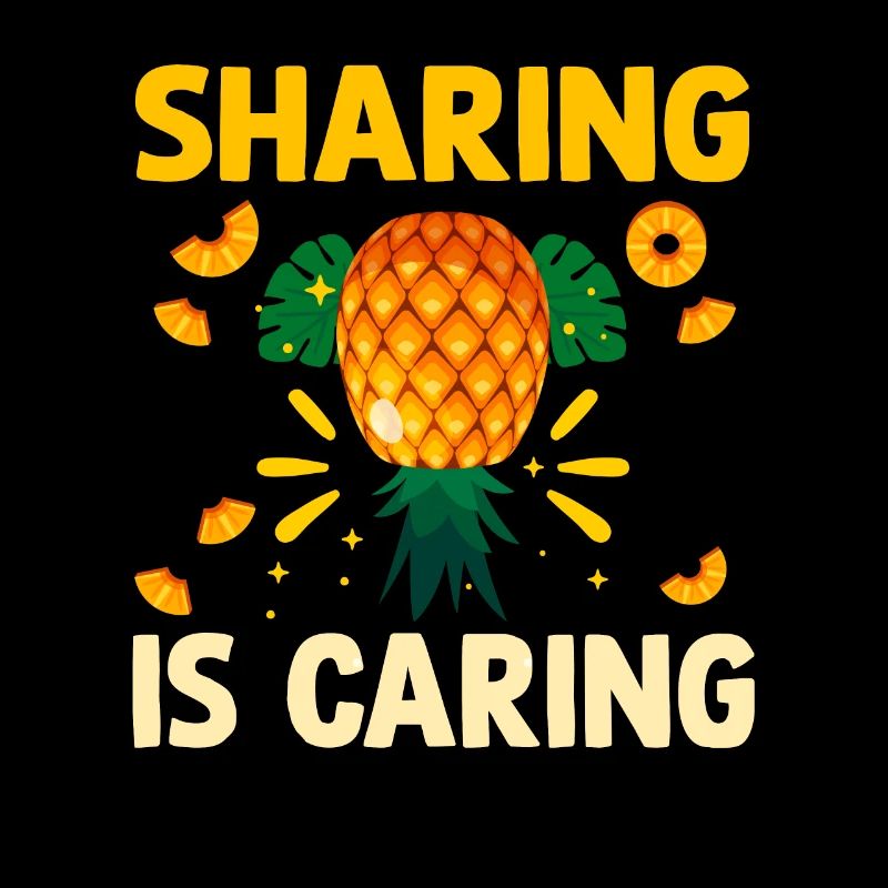 Sharing is Caring Upside Down Pineapple Swinger