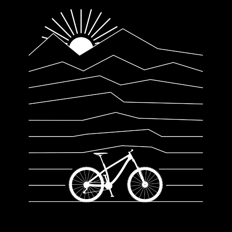 Vélo VTT au coucher du soleil