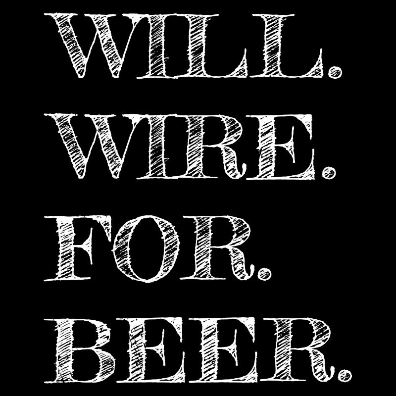 electrician apprentice bear beer top joke job