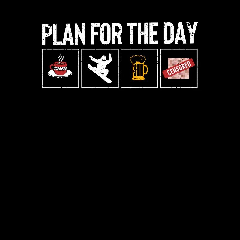 Coffee Ride Snowboard Beer Snowboarder Plan for