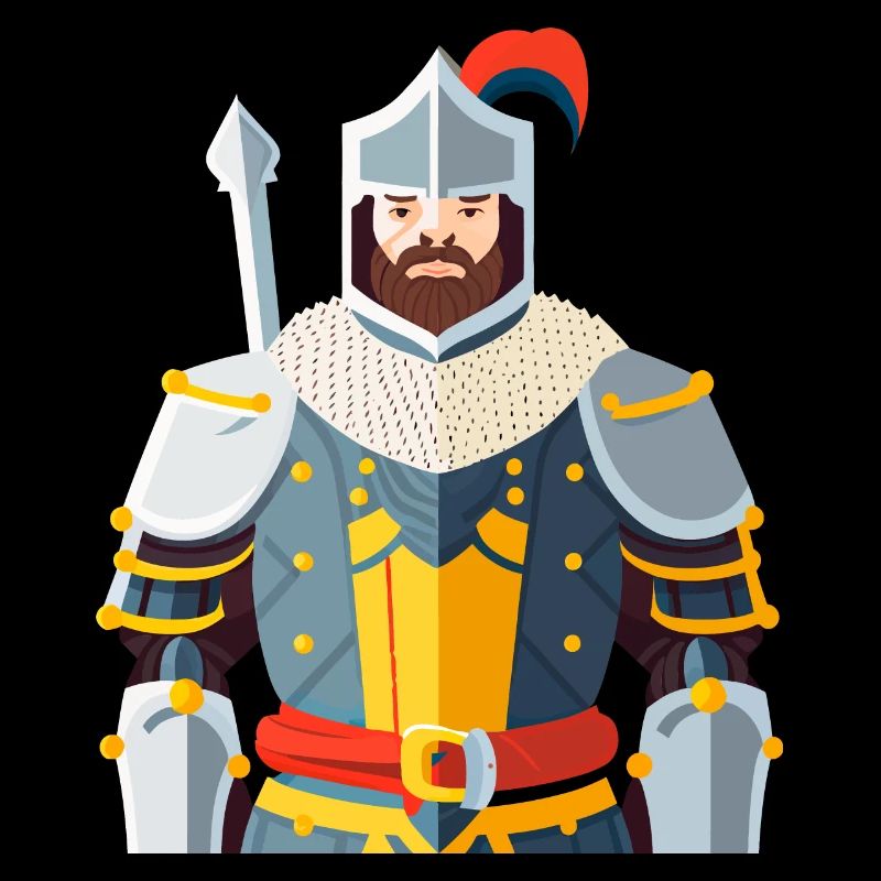 A medieval knight in armor