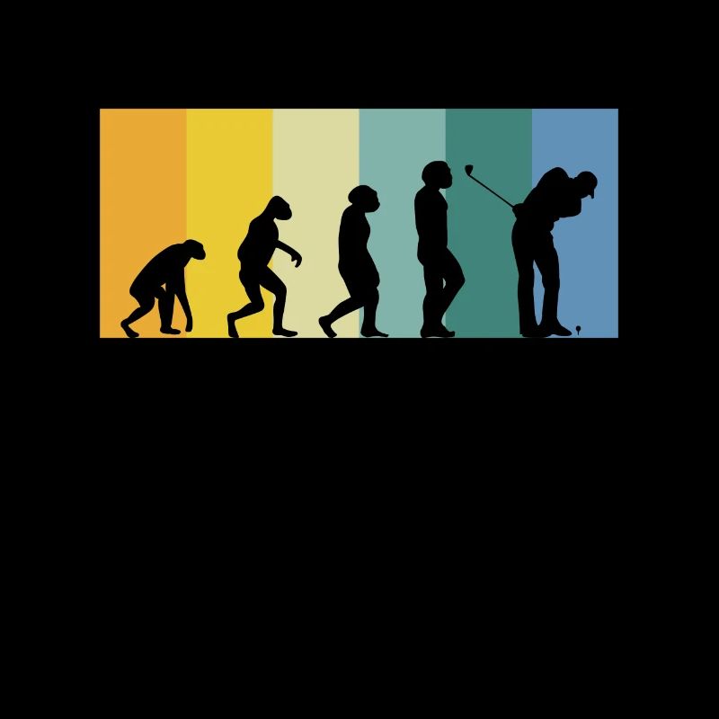 Evolution Golfer - golf rétro vintage couleurs