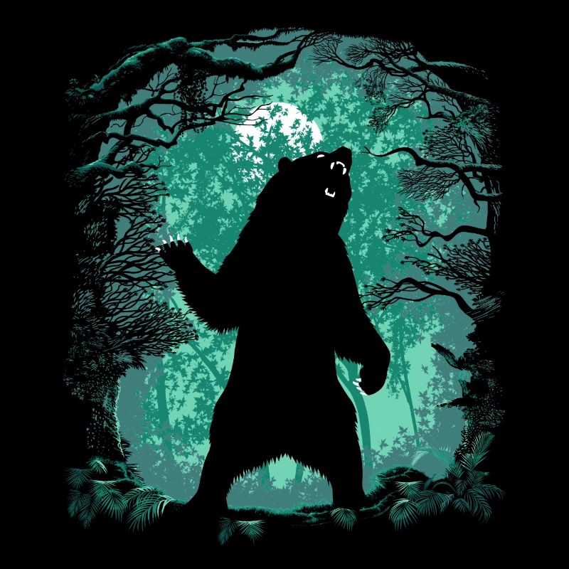 Angry bear in the forest