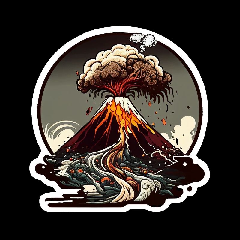 Volcan en éruption