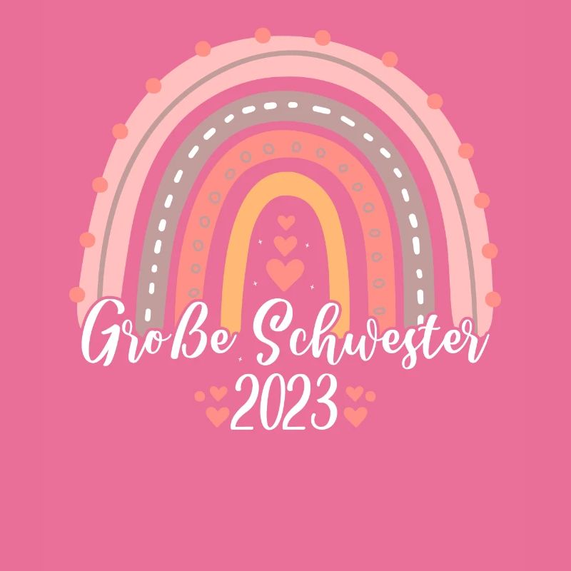 Große Schwester 2023 Boho Regenbogen Mädchen
