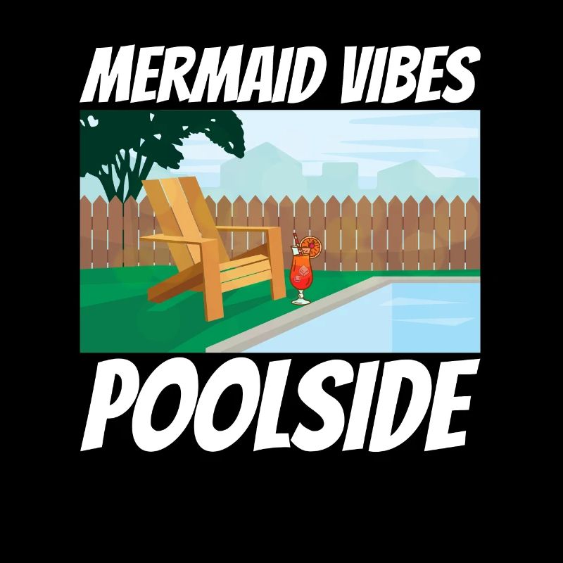 Mermaid vibes poolside