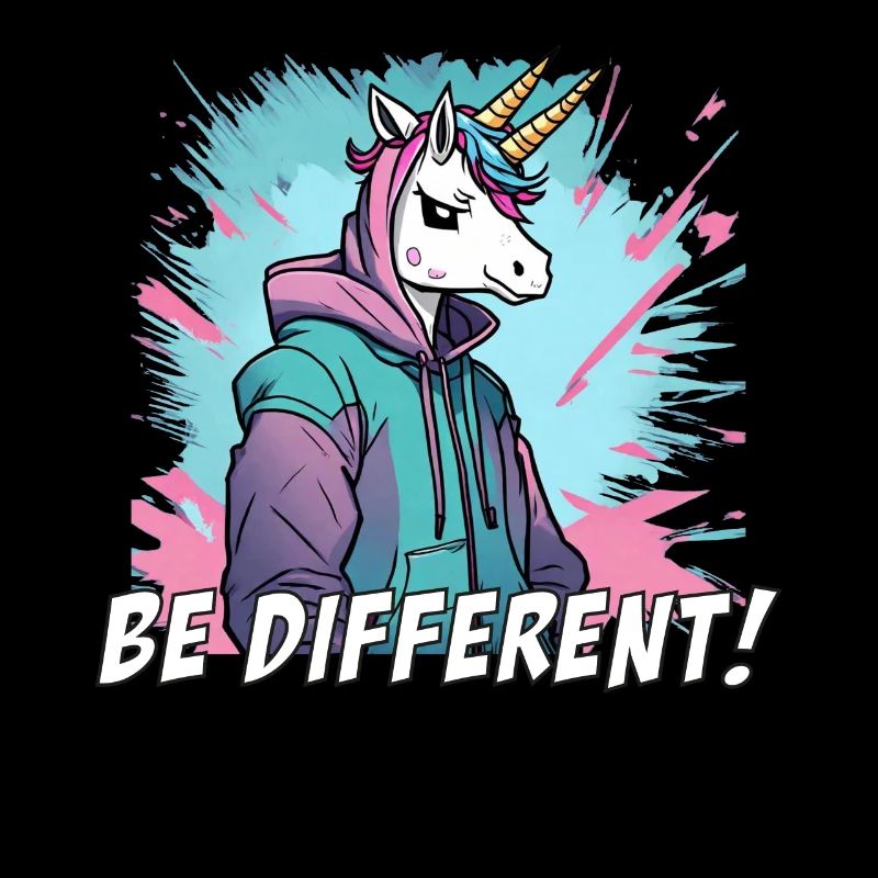 be different - sei anders Einhorn mit zwei Hörnern