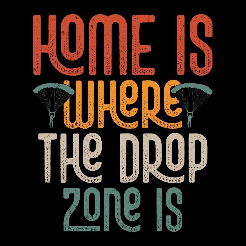 La maison est là où la zone de largage est parachutiste parachute