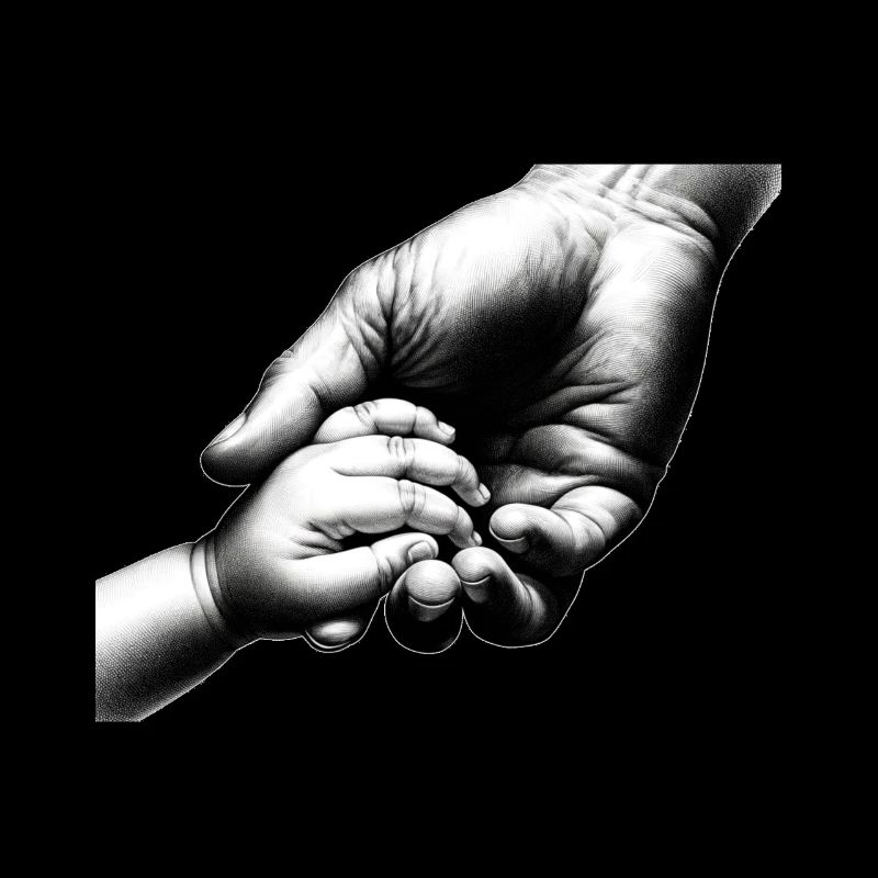 Dad Mom Child Holding Hands