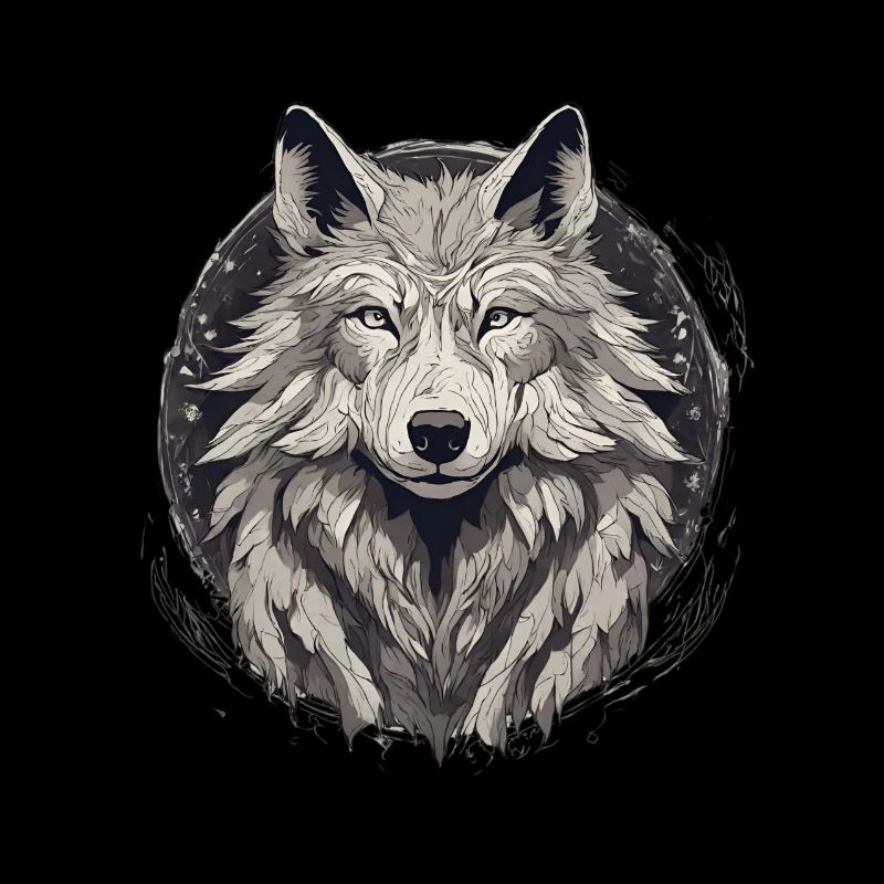 Tête de loup mystique