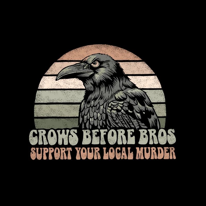 Halloween Crow Saying Crows Before Bros Gift