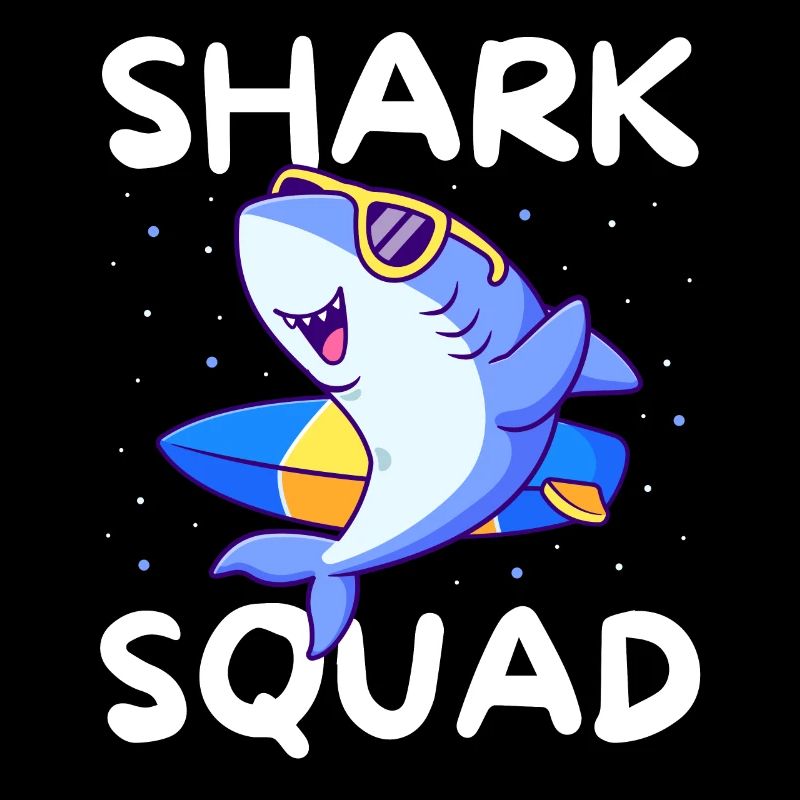 Shark Squad Fun Beach and Surfing Theme