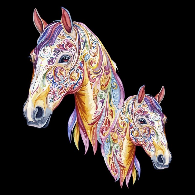 Cheval Fleurs Tatouage Cheval Art Équitation Cavalier