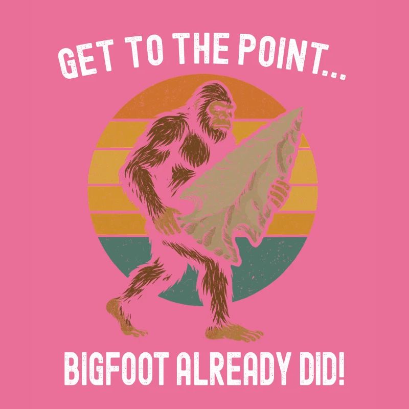 Bigfoot avec silex à pointe de flèche