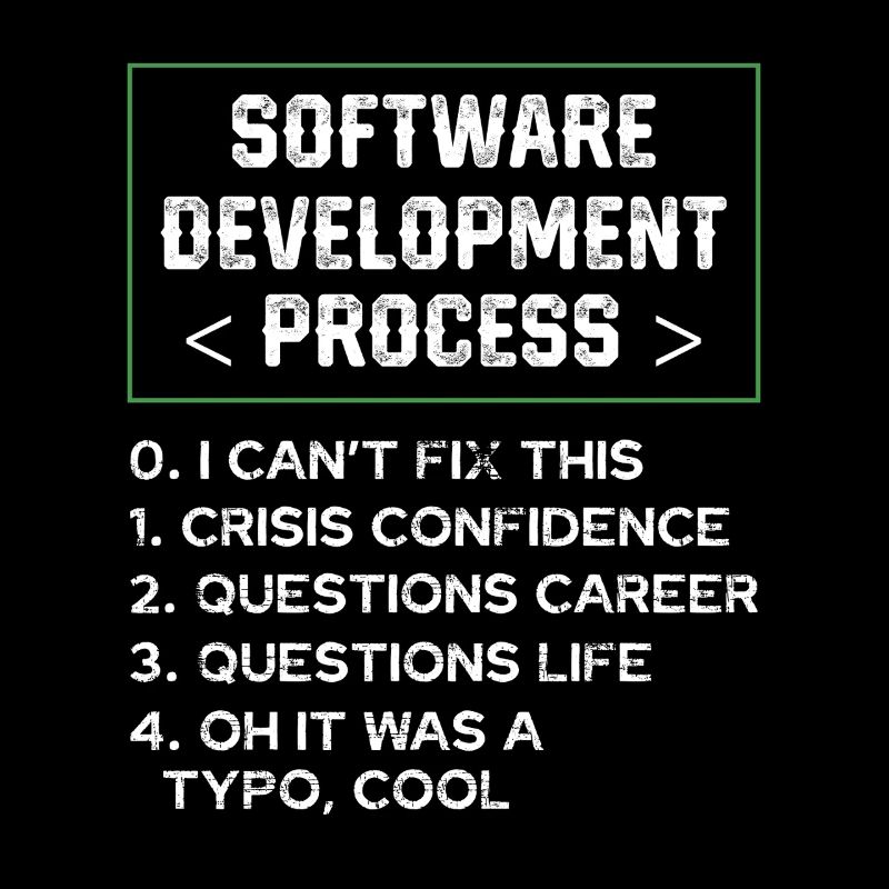 Programmeur d’humour de processus de développement de logiciels