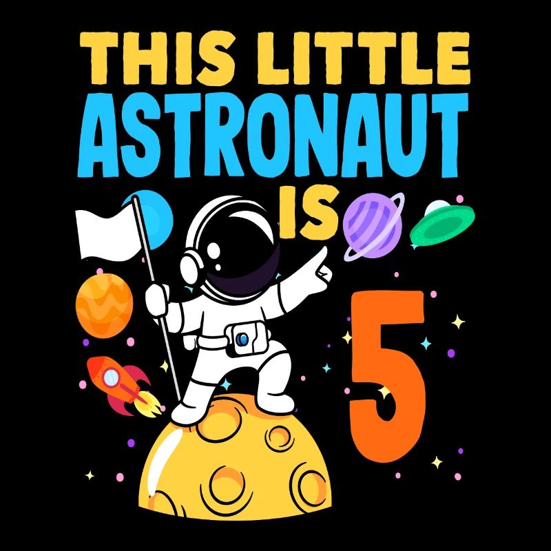This little astronaut will be 5 years old