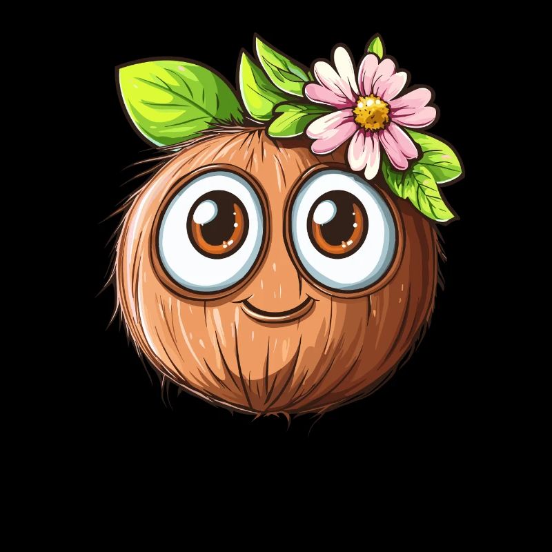Coconut with big eyes