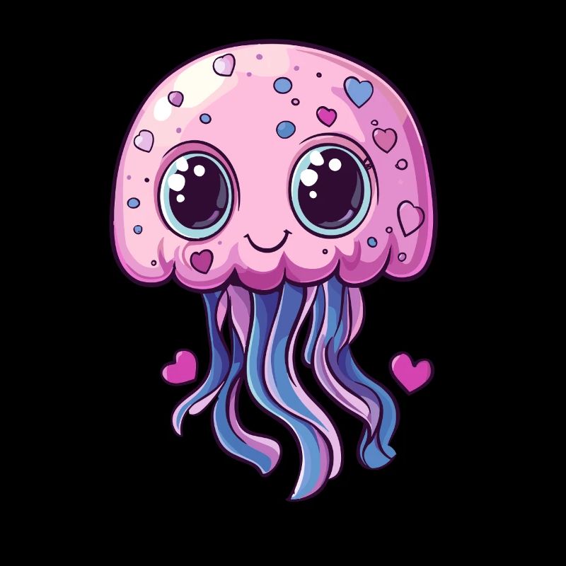 Méduse Kawaii Rose