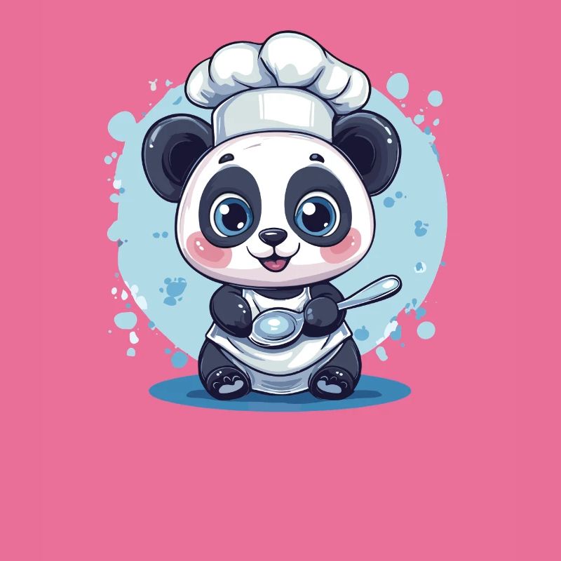 Panda avec toque de chef
