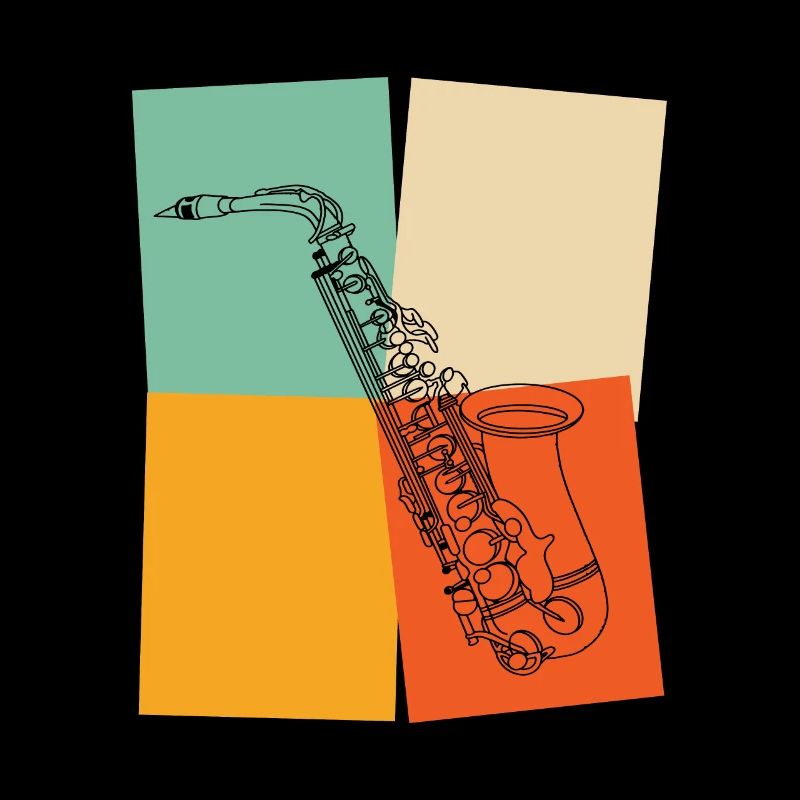 Vintage Retro Saxophone Lehrer Geschenk