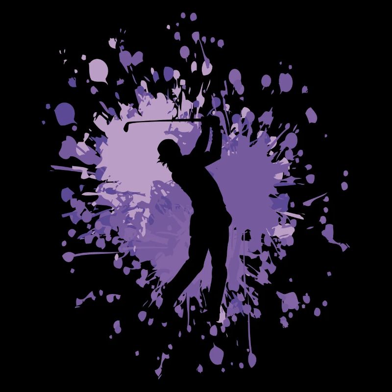 Golf Hit The Ball Color Splash