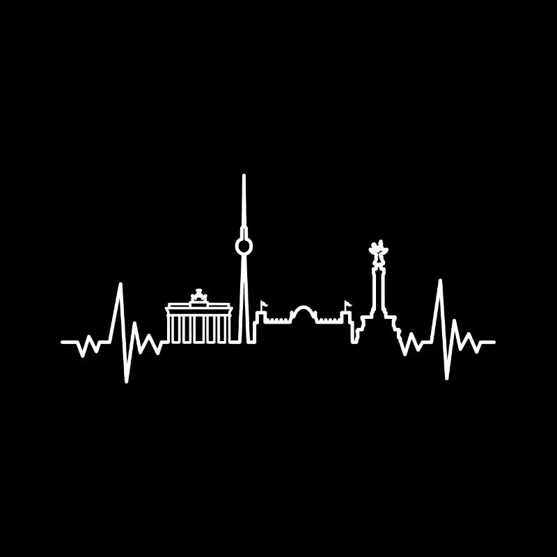 Berlin Herzschlag Skyline Geschenk Idee Souvenir