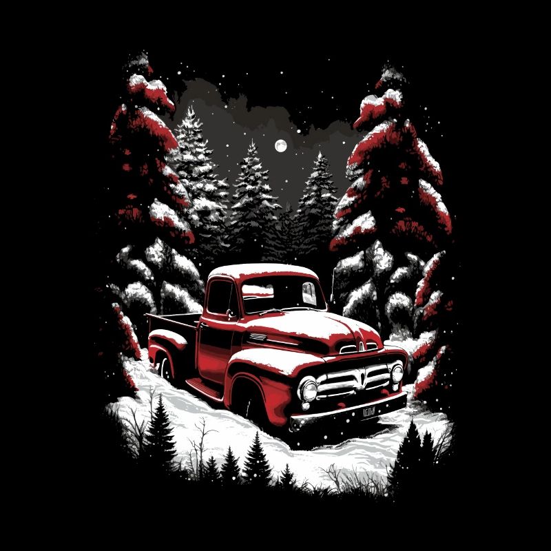 Nostalgische Weihnachtsstimmung: Oldtimer-Truck