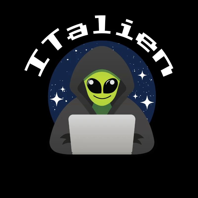 ITalien Alien Informatiker Hacker Coder