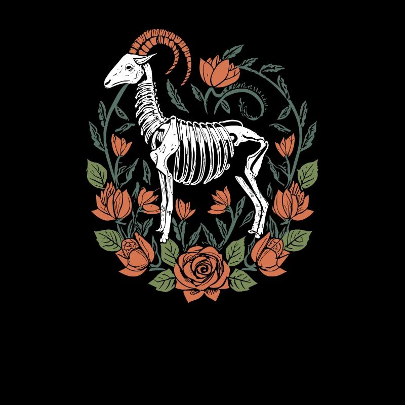 Fleur de chèvre squelette fleur animal