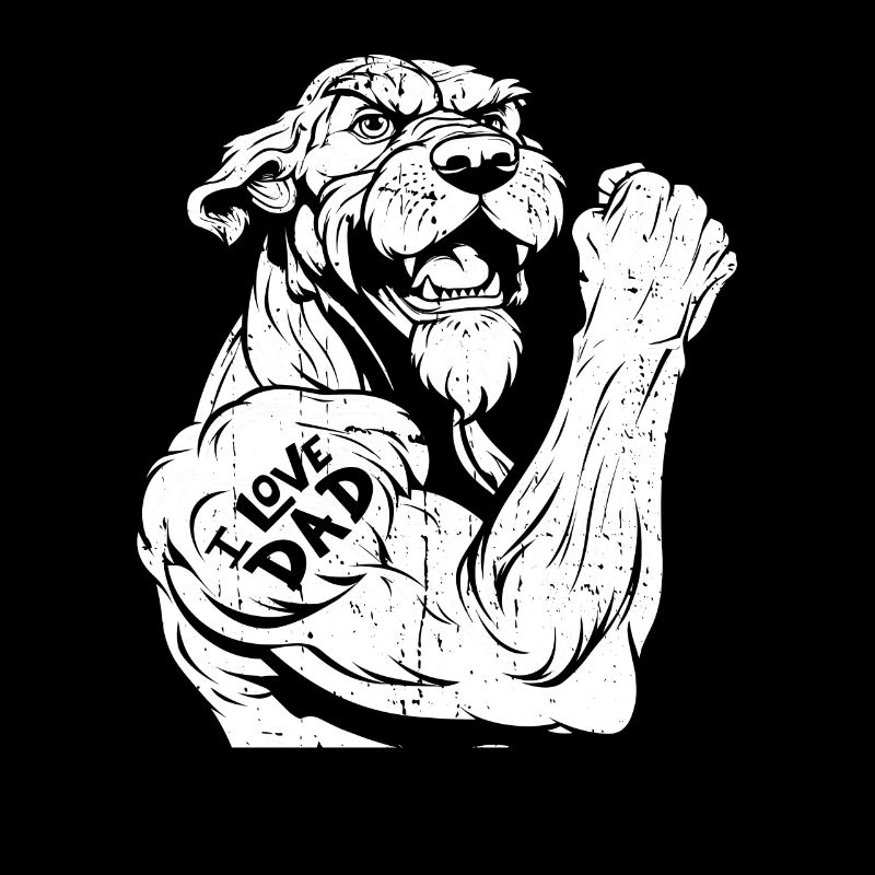 Irish Wolfhound Biceps Tattoo J’aime papa