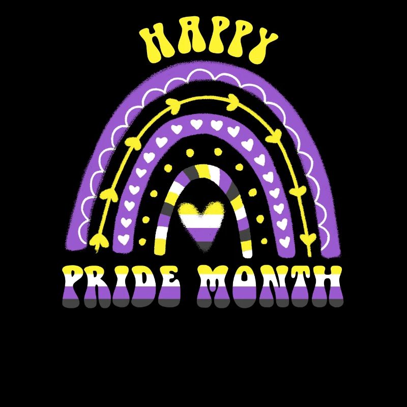 Feliz Mes del Orgullo Arco Iris No Binario