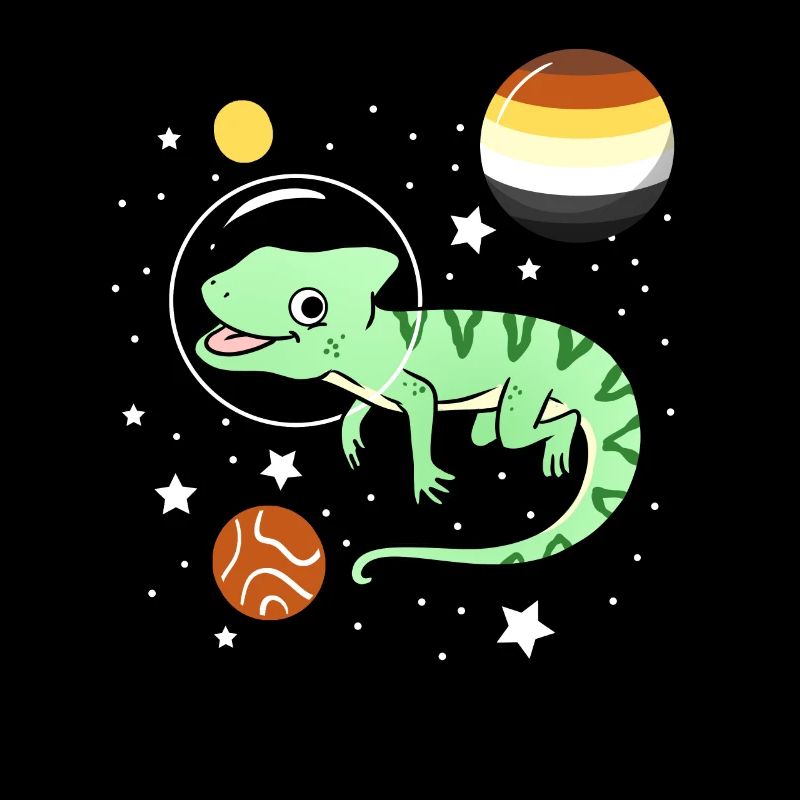Caméléon Astronaute Gay Bear Pride