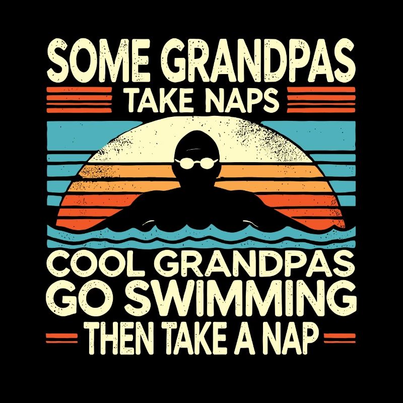 Manche Opas machen ein Nickerchen Coole Opas gehen Schwimmen