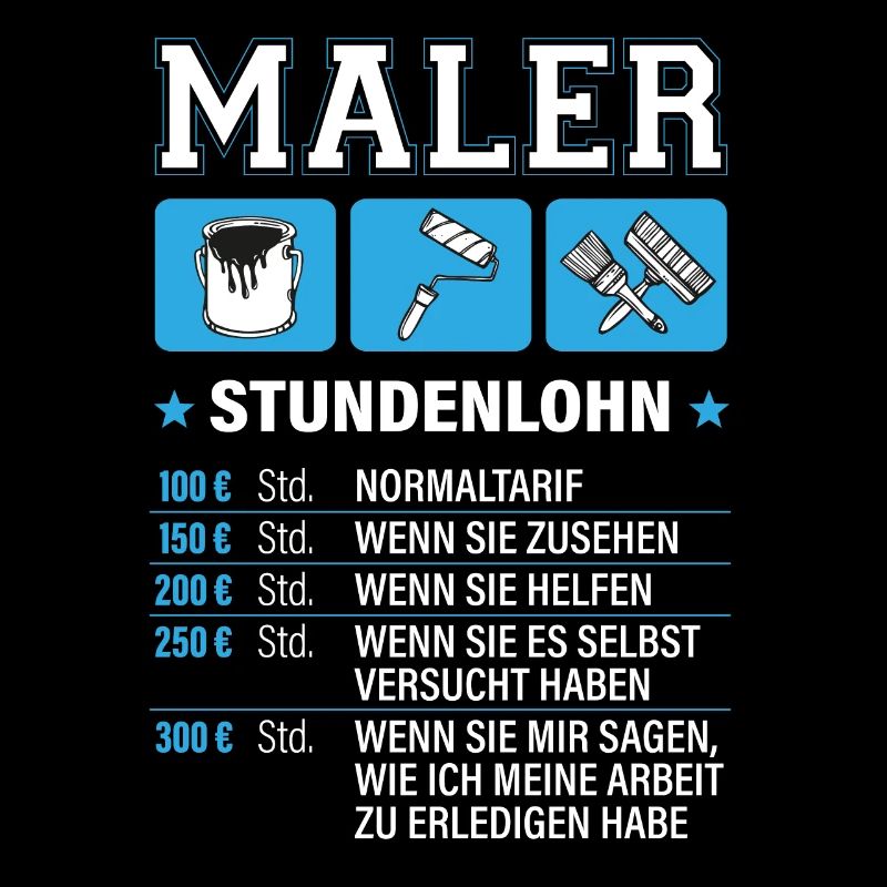 Maler Stundenlohn Lackierer Handwerker Meister Fun