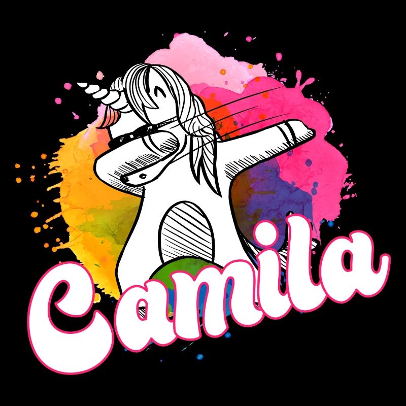 CAMILA - Schöner Name mit dabbing Einhorn