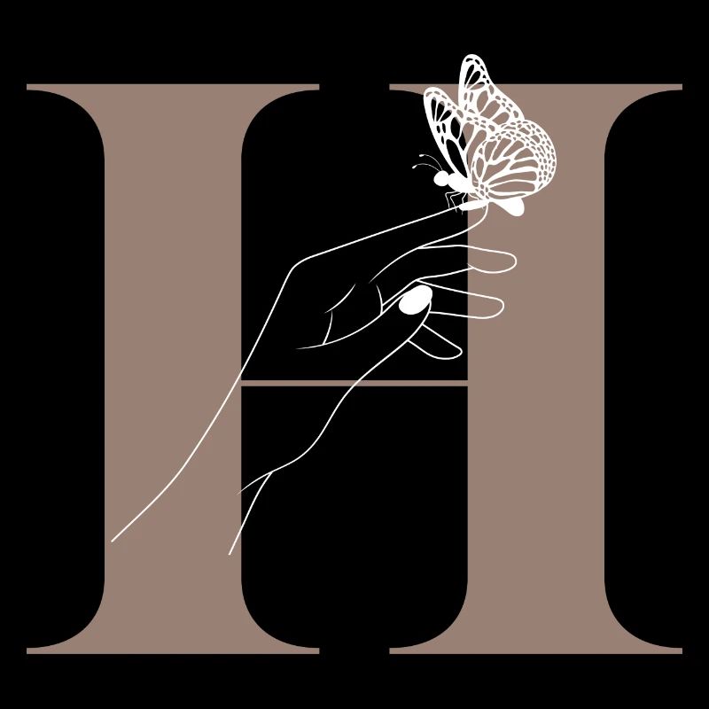 Buchstabe H Magischer Schmetterling