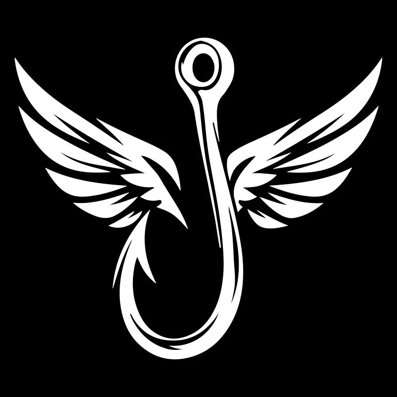 Icône d’hameçon à pêche Logo de pêche