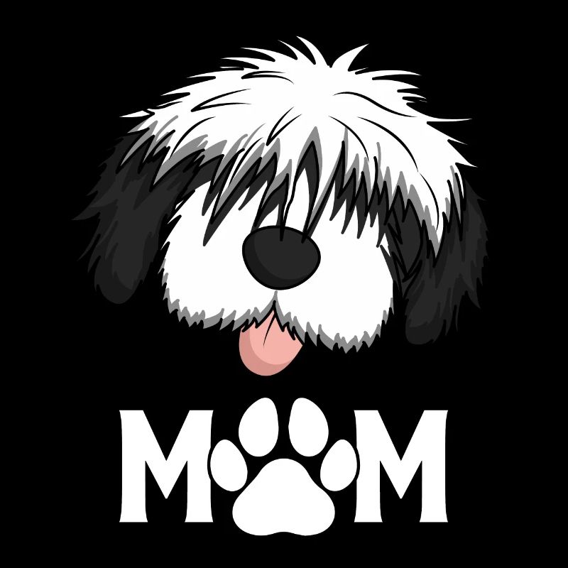 Bobtail-Poodle mère de chien de race mixte