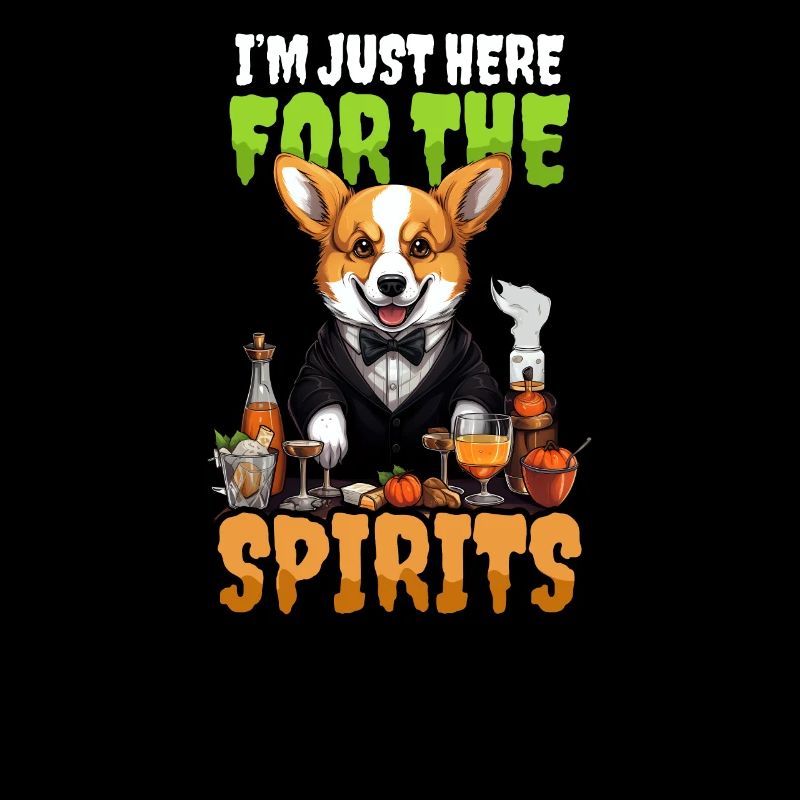 Halloween Barkeeper Just Here For Spirits