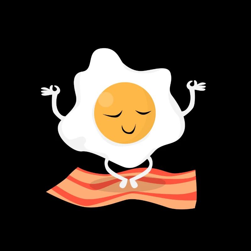 Meditierendes Ei & Bacon - Yoga Spiegelei Food