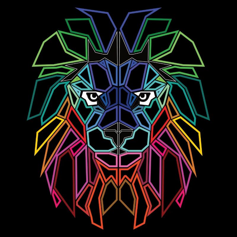 Lion Lion's Head Polygon